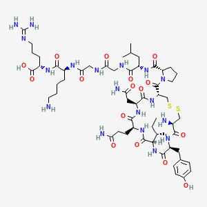 molecular formula C57H92N18O16S2 B14351452 Oxytocin, gly-lys-arg- CAS No. 90685-16-8