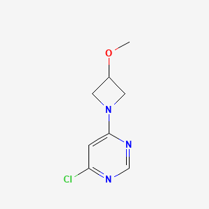 molecular formula C8H10ClN3O B1435147 4-Chloro-6-(3-methoxyazetidin-1-yl)pyrimidine CAS No. 1872561-34-6