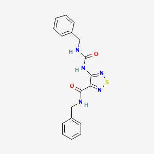 molecular formula C18H17N5O2S B14351554 N-benzyl-4-(benzylcarbamoylamino)-1,2,5-thiadiazole-3-carboxamide CAS No. 93873-73-5