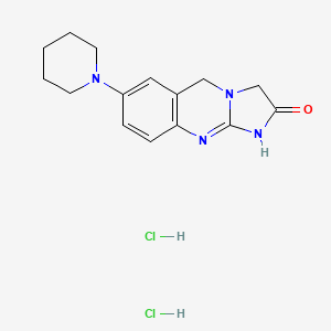 molecular formula C15H20Cl2N4O B14351589 Imidazo(2,1-b)quinazolin-2(3H)-one, 1,5-dihydro-7-(1-piperidinyl)-, dihydrochloride CAS No. 96086-68-9