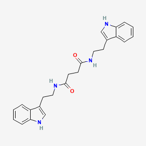 molecular formula C24H26N4O2 B14351597 N,N'-bis[2-(1H-indol-3-yl)ethyl]butanediamide CAS No. 96234-78-5