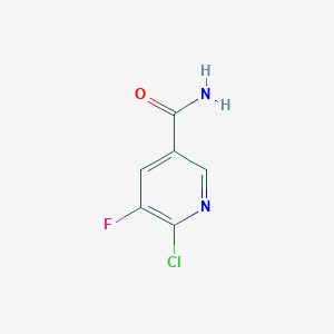molecular formula C6H4ClFN2O B1435164 6-Chloro-5-fluoropyridine-3-carboxamide CAS No. 1379210-39-5