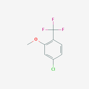 molecular formula C8H6ClF3O B1435165 4-Chloro-2-methoxy-1-(trifluoromethyl)benzene CAS No. 1214362-99-8