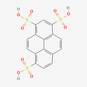molecular formula C16H10O9S3 B14351658 1,3,6-Pyrenetrisulfonic acid CAS No. 92681-38-4