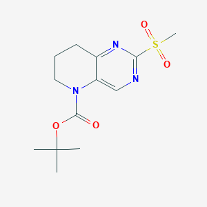 molecular formula C13H19N3O4S B1435173 tert-Butyl 2-(methylsulfonyl)-7,8-dihydropyrido[3,2-d]pyrimidine-5(6H)-carboxylate CAS No. 1421311-97-8