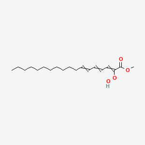 molecular formula C19H32O4 B14351749 Methyl 2-hydroperoxyoctadeca-2,4,6-trienoate CAS No. 94936-69-3