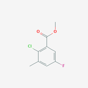molecular formula C9H8ClFO2 B1435175 Methyl 2-chloro-5-fluoro-3-methylbenzoate CAS No. 1805112-73-5