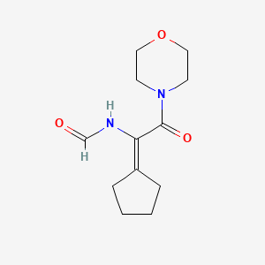molecular formula C12H18N2O3 B14351765 Formamide, N-(1-cyclopentylidene-2-(4-morpholinyl)-2-oxoethyl)- CAS No. 99506-29-3