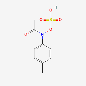 molecular formula C9H11NO5S B14351787 Hydroxylamine-O-sulfonic acid, N-acetyl-N-(4-methylphenyl)- CAS No. 91631-49-1