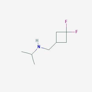 molecular formula C8H15F2N B1435179 N-((3,3-difluorocyclobutyl)methyl)propan-2-amine CAS No. 1849333-89-6