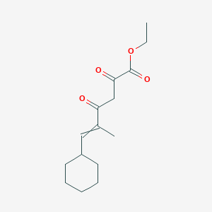 molecular formula C15H22O4 B14351818 Ethyl 6-cyclohexyl-5-methyl-2,4-dioxohex-5-enoate CAS No. 92950-52-2