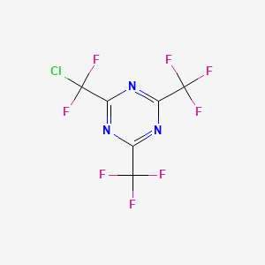 molecular formula C6ClF8N3 B1435184 2-(Chlorodifluoromethyl)-4,6-bis(trifluoromethyl)-1,3,5-triazine CAS No. 328-77-8