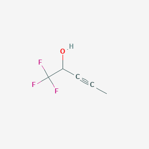 molecular formula C5H5F3O B14351845 1,1,1-Trifluoropent-3-yn-2-ol CAS No. 94590-76-8