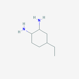 molecular formula C8H18N2 B14351866 1,2-Cyclohexanediamine, 4-ethyl- CAS No. 91301-62-1