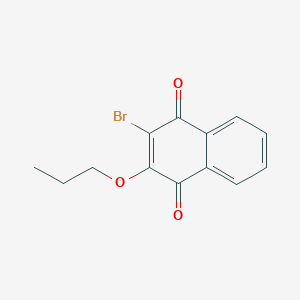 molecular formula C13H11BrO3 B14351892 2-Bromo-3-propoxynaphthalene-1,4-dione CAS No. 91270-13-2