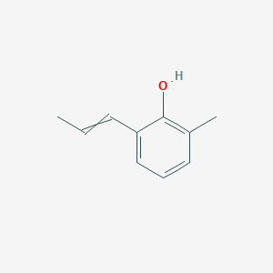 molecular formula C10H12O B14351897 2-Methyl-6-(prop-1-en-1-yl)phenol CAS No. 90467-82-6