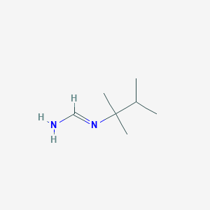 molecular formula C7H16N2 B14351905 N'-(2,3-dimethylbutan-2-yl)methanimidamide CAS No. 90304-23-7