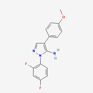 1-(2,4-Difluorophenyl)-4-(4-methoxyphenyl)-1H-pyrazol-5-amine