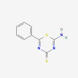 molecular formula C9H7N3S2 B14351946 6-Amino-2-phenyl-1,3,5-thiadiazine-4-thione CAS No. 94014-48-9
