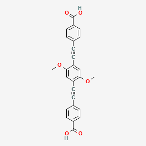 4-[2-[4-[2-(4-Carboxyphenyl)ethynyl]-2,5-dimethoxyphenyl]ethynyl]benzoic acid