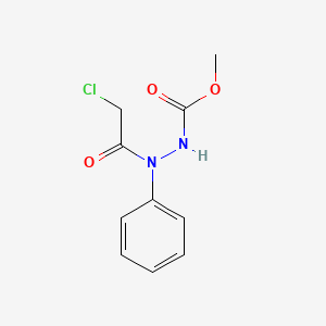 molecular formula C10H11ClN2O3 B14352023 Methyl 2-(chloroacetyl)-2-phenylhydrazine-1-carboxylate CAS No. 96388-17-9