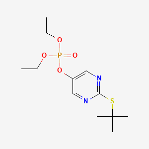 molecular formula C12H21N2O4PS B14352027 2-(tert-Butylsulfanyl)pyrimidin-5-yl diethyl phosphate CAS No. 90339-00-7