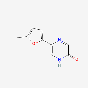 molecular formula C9H8N2O2 B1435203 5-(5-Methylfuran-2-yl)-1,2-dihydropyrazin-2-one CAS No. 1803583-75-6