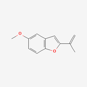 molecular formula C12H12O2 B14352036 Benzofuran, 5-methoxy-2-(1-methylethenyl)- CAS No. 93666-78-5