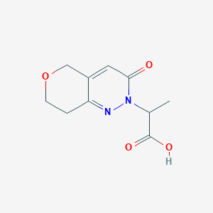 2-{3-oxo-2H,3H,5H,7H,8H-pyrano[4,3-c]pyridazin-2-yl}propanoic acid