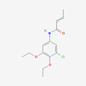 molecular formula C14H18ClNO3 B14352052 N-(3-Chloro-4,5-diethoxyphenyl)but-2-enamide CAS No. 90257-03-7