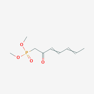 molecular formula C9H15O4P B14352059 Dimethyl (2-oxohepta-3,5-dien-1-yl)phosphonate CAS No. 90481-87-1