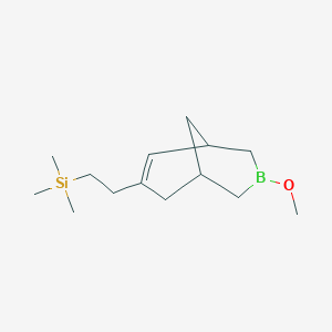 molecular formula C14H27BOSi B14352077 [2-(3-Methoxy-3-borabicyclo[3.3.1]non-6-en-7-yl)ethyl](trimethyl)silane CAS No. 91877-28-0
