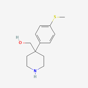 molecular formula C13H19NOS B1435209 (4-(4-(Methylthio)phenyl)piperidin-4-yl)methanol CAS No. 1673527-17-7