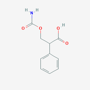 molecular formula C10H11NO4 B143521 3-Carbamoyl-2-phenylpropionic acid CAS No. 139262-66-1