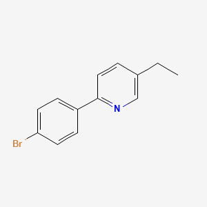 molecular formula C13H12BrN B14352115 Pyridine, 2-(4-bromophenyl)-5-ethyl- CAS No. 99217-20-6
