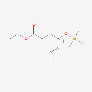 molecular formula C12H24O3Si B14352125 Ethyl 4-[(trimethylsilyl)oxy]hept-5-enoate CAS No. 96759-95-4