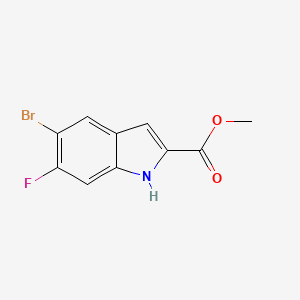 molecular formula C10H7BrFNO2 B1435214 5-溴-6-氟吲哚-2-甲酸甲酯 CAS No. 2006277-60-5