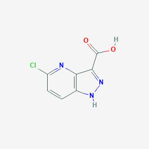 molecular formula C7H4ClN3O2 B1435216 5-chloro-1H-pyrazolo[4,3-b]pyridine-3-carboxylic acid CAS No. 2060591-07-1