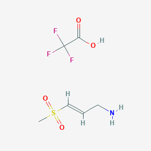 molecular formula C6H10F3NO4S B1435218 (E)-3-(methylsulfonyl)prop-2-en-1-amine 2,2,2-trifluoroacetate CAS No. 1610799-82-0