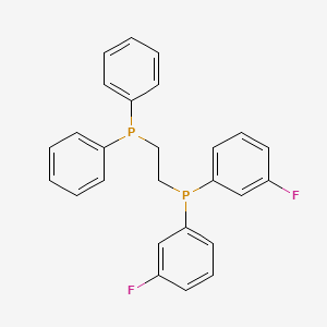 molecular formula C26H22F2P2 B14352180 Phosphine, [2-[bis(3-fluorophenyl)phosphino]ethyl]diphenyl- CAS No. 94940-44-0