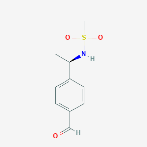 molecular formula C10H13NO3S B1435220 (R)-N-(1-(4-formylphenyl)ethyl)methanesulfonamide CAS No. 1448682-03-8
