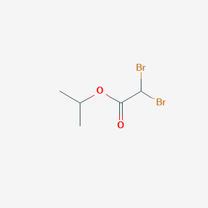 molecular formula C5H8Br2O2 B14352220 Acetic acid, dibromo, 1-methylethyl ester CAS No. 90380-58-8