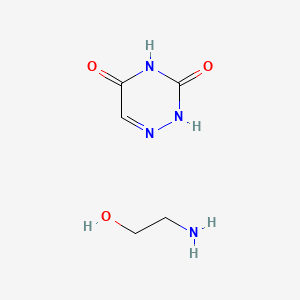 molecular formula C5H10N4O3 B14352225 Azauracil monoethanolamine salt CAS No. 99346-49-3