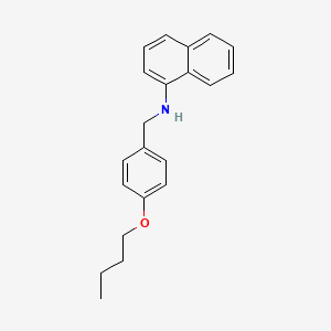molecular formula C21H23NO B14352257 N-[(4-Butoxyphenyl)methyl]naphthalen-1-amine CAS No. 90266-42-5