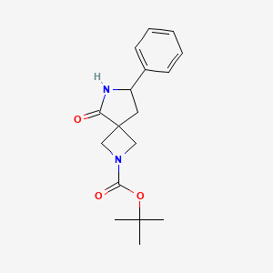 molecular formula C17H22N2O3 B1435226 tert-Butyl 5-oxo-7-phenyl-2,6-diazaspiro[3.4]octane-2-carboxylate CAS No. 1250999-70-2