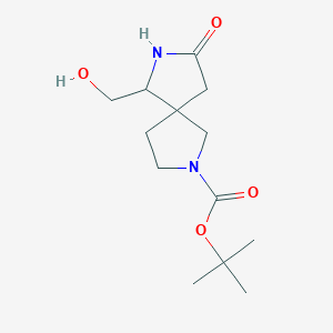molecular formula C13H22N2O4 B1435227 tert-Butyl 6-(hydroxymethyl)-8-oxo-2,7-diazaspiro[4.4]nonane-2-carboxylate CAS No. 1422344-27-1