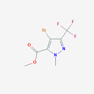 molecular formula C7H6BrF3N2O2 B1435231 methyl 4-bromo-1-methyl-3-(trifluoromethyl)-1H-pyrazole-5-carboxylate CAS No. 2092095-68-4