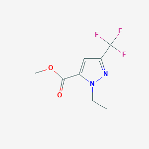 molecular formula C8H9F3N2O2 B1435232 methyl 1-ethyl-3-(trifluoromethyl)-1H-pyrazole-5-carboxylate CAS No. 2098127-47-8