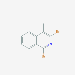 molecular formula C10H7Br2N B1435235 1,3-二溴-4-甲基异喹啉 CAS No. 1396762-36-9