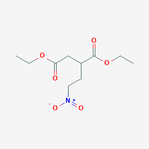 molecular formula C10H17NO6 B14352401 Diethyl 2-(2-nitroethyl)butanedioate CAS No. 90979-65-0